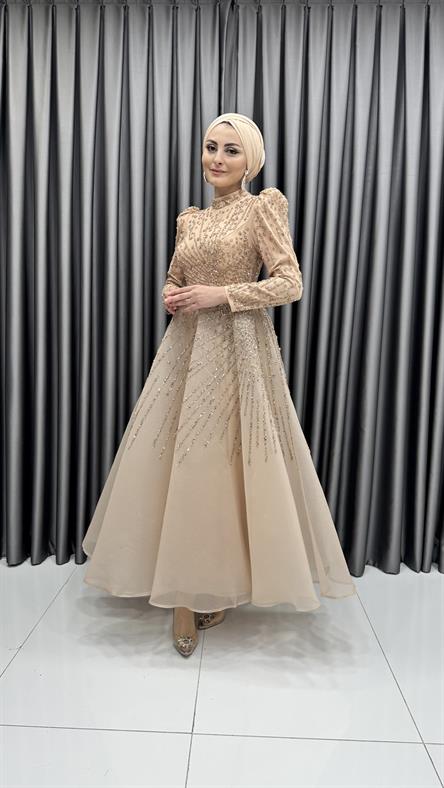 2326 N Abiye Elbise-Gold Rengi