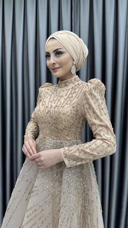 2326 N Abiye Elbise-Gold Rengi