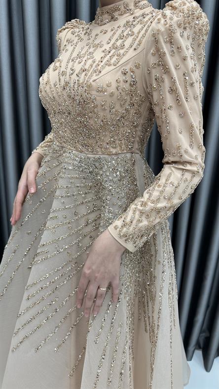2326 N Abiye Elbise-Gold Rengi
