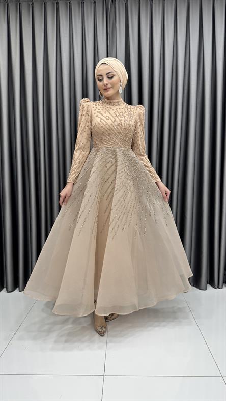 2326 N Abiye Elbise-Gold Rengi