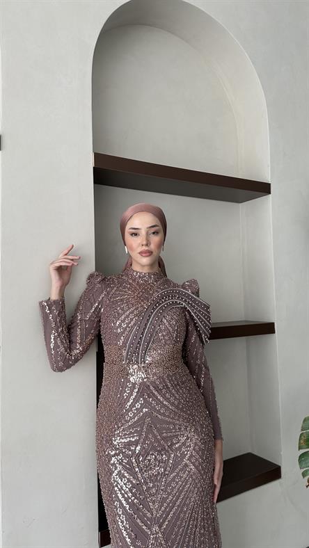 2443 N Miray Abiye-Kahve Rengi