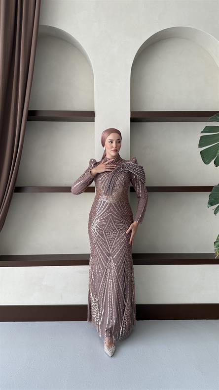 2443 N Miray Abiye-Kahve Rengi