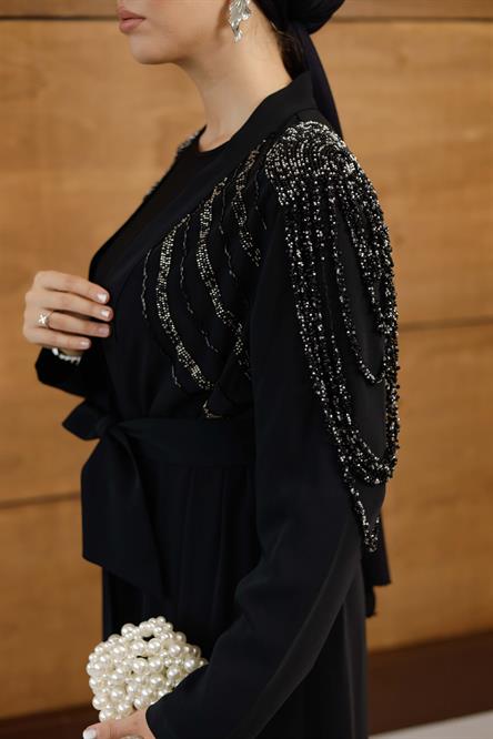 2596 O Abaya Takım-Siyah