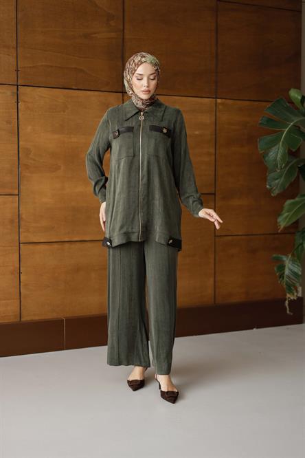 2634 O İpek Takım-Haki