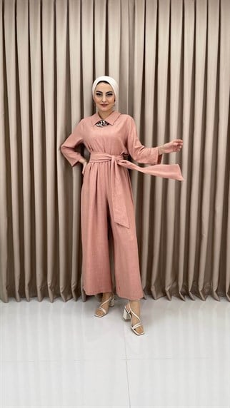 2690 - Zincir Kolye Detaylı İkili Takım - PUDRA