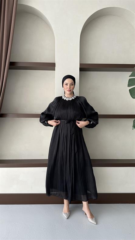 3029 S Abiye Elbise-Siyah