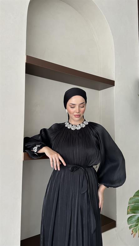 3029 S Abiye Elbise-Siyah