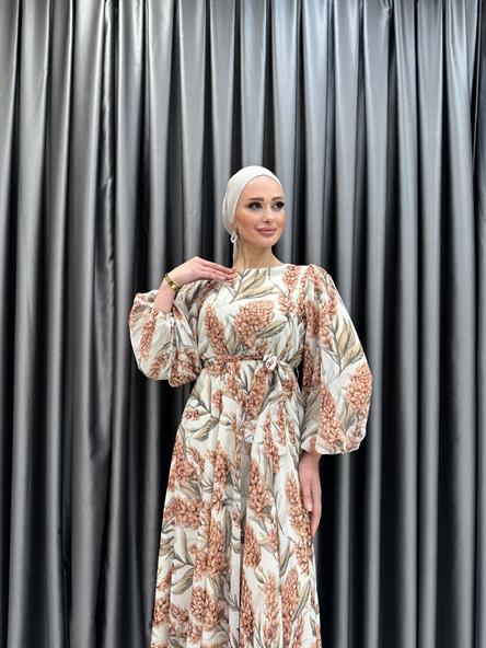 3048 Lavanta Elbise-Taş