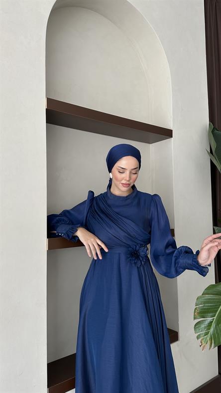 3067 S Abiye Elbise-Lacivert