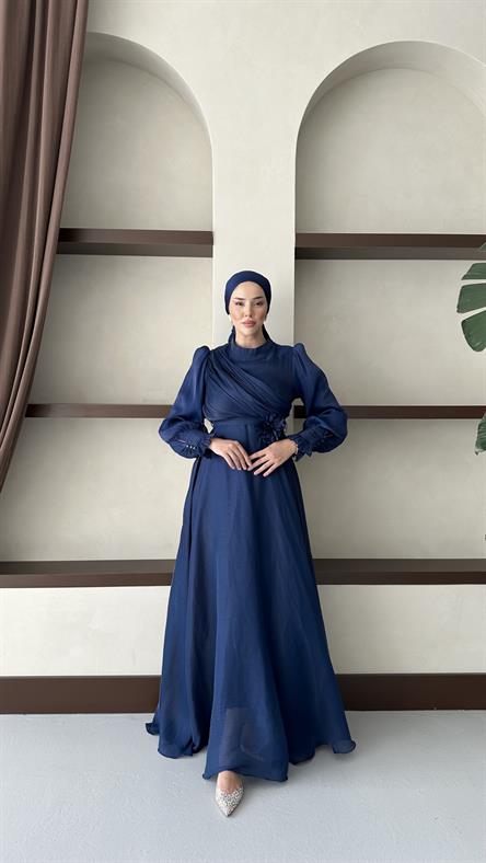 3067 S Abiye Elbise-Lacivert