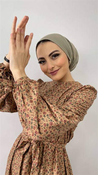 3107 F Desenli Elbise