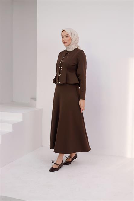 3173 W Bayan Takım-Kahve Rengi