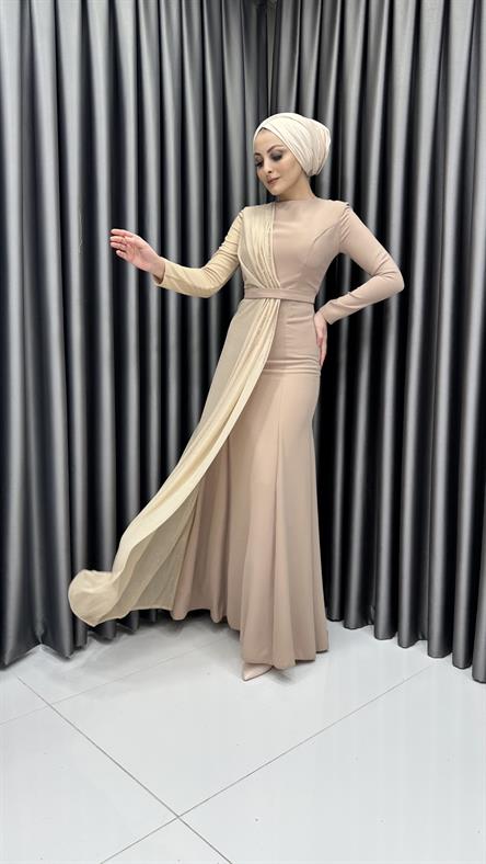 3750 Bayan Abiye Elbise-Taş