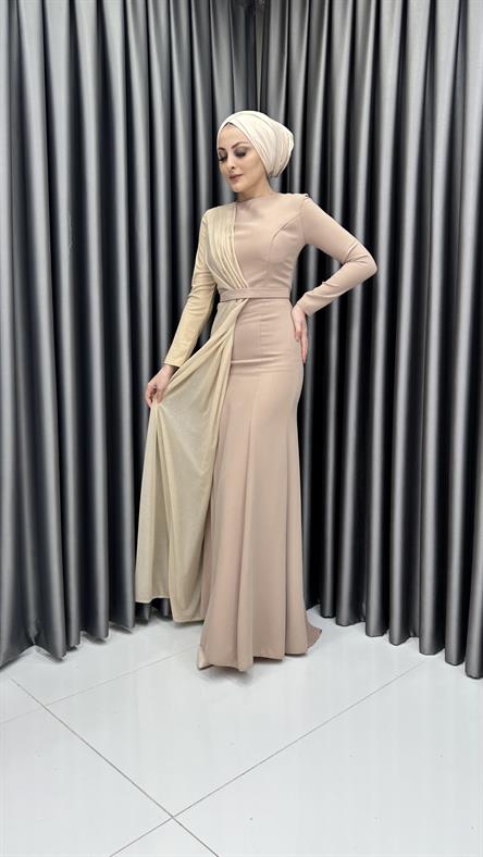 3750 Bayan Abiye Elbise-Taş
