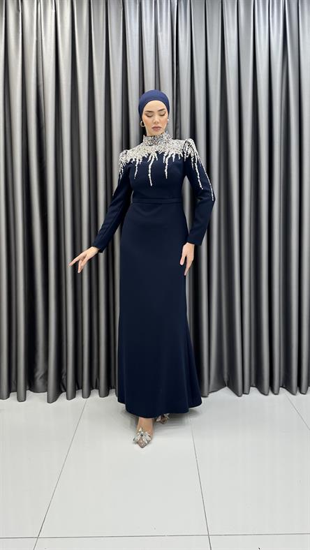 3996 Paris Abiye-Lacivert