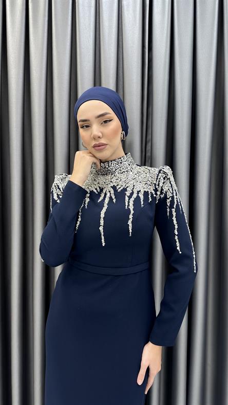 3996 Paris Abiye-Lacivert