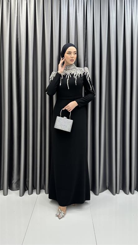 3996 Paris Abiye-Siyah