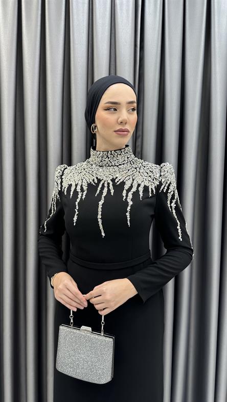 3996 Paris Abiye-Siyah