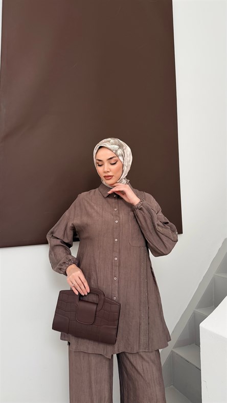 4064 N Rayon Takım-Açık Kahve
