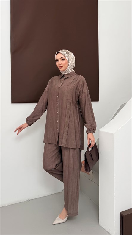 4064 N Rayon Takım-Açık Kahve
