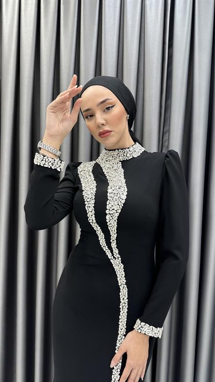 4238 London Abiye-Siyah