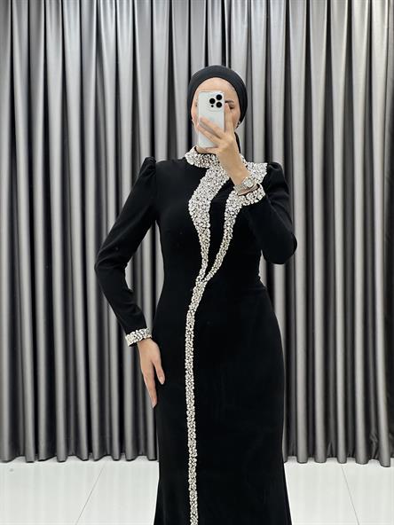 4238 London Abiye-Siyah