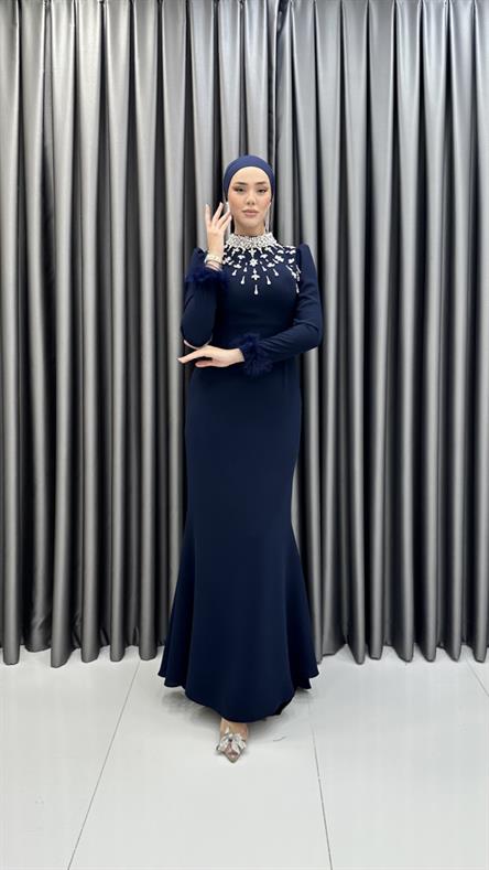 4250 Madrit Abiye-Lacivert