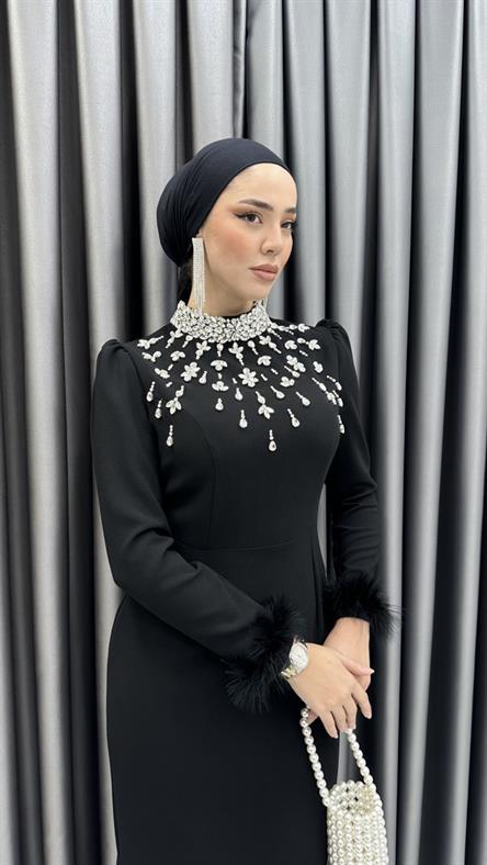 4250 Madrit Abiye-Siyah