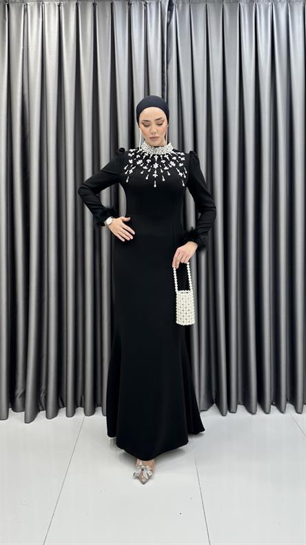 4250 Madrit Abiye-Siyah