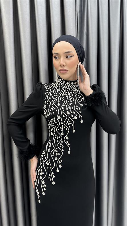 4284 T Alita Abiye-Siyah
