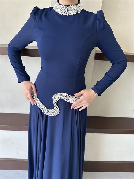 4437 T Pelit Abiye-Lacivert