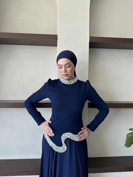 4437 T Pelit Abiye-Lacivert