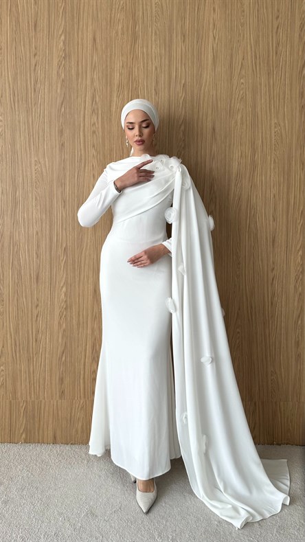 4471 T Moon Abiye-Beyaz