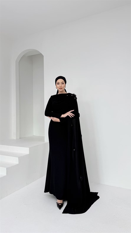 4471 T Moon Abiye-Siyah