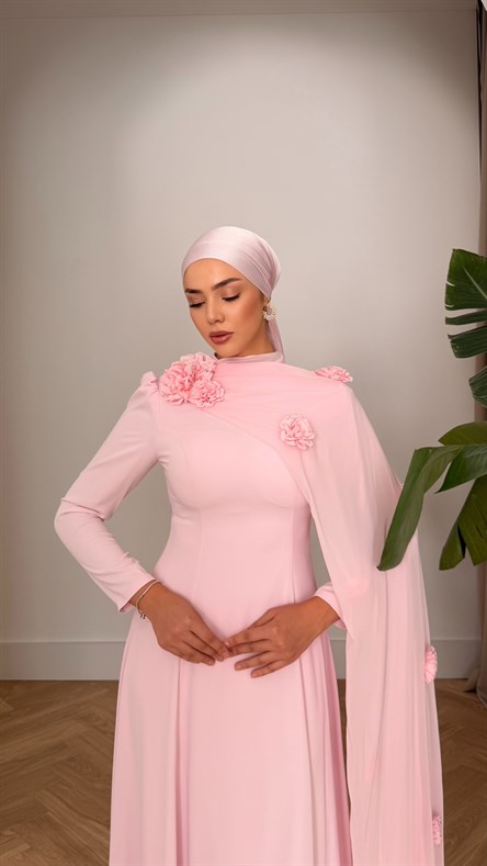 4562 T Feriha Abiye-Pembe