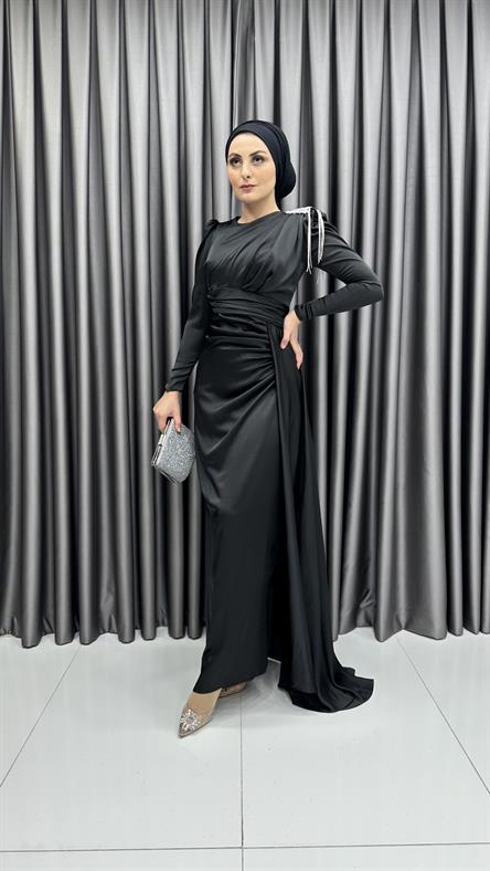 4579 H Abiye Elbise-Siyah