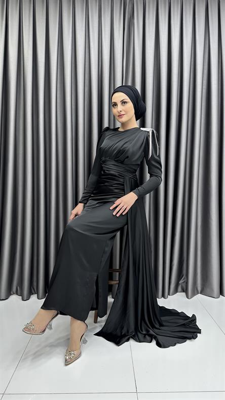 4579 H Abiye Elbise-Siyah