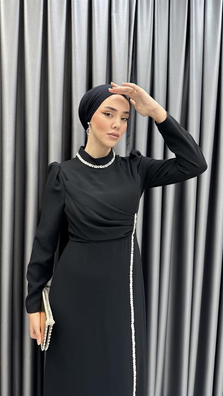 4602 T Abiye Elbise-Siyah