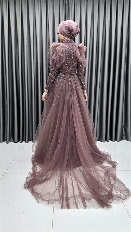 4611 H Abiye Elbise-Gül Rengi