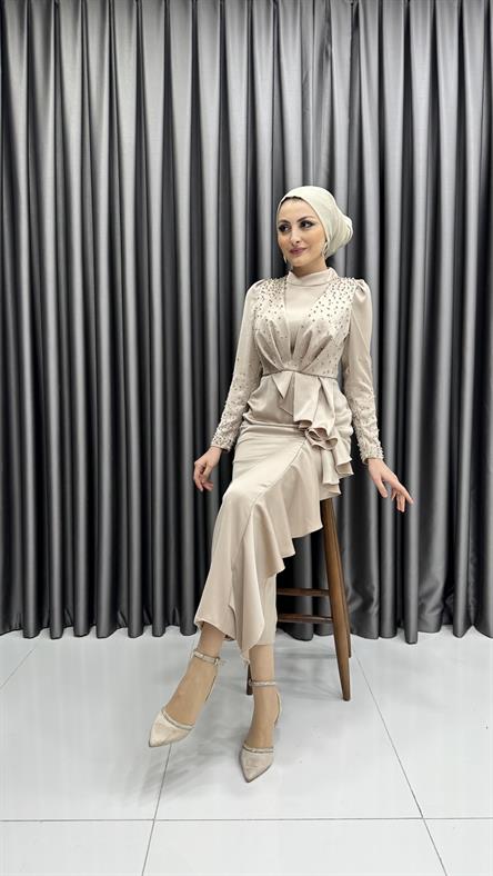 4613 H Abiye Elbise-Taş