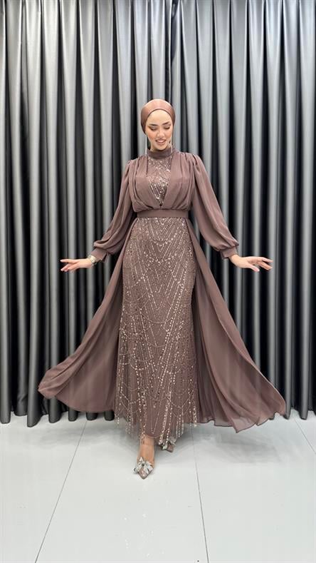 4630 T Abiye Elbise-Gül Rengi