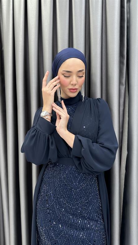 4630 T Abiye Elbise-Lacivert