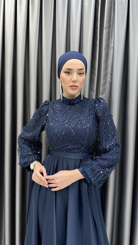 4667 T Jolie Abiye-Lacivert