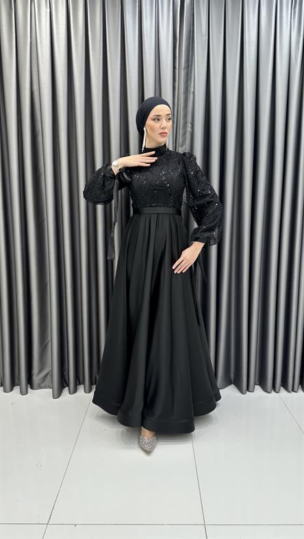 4667 T Jolie Abiye-Siyah