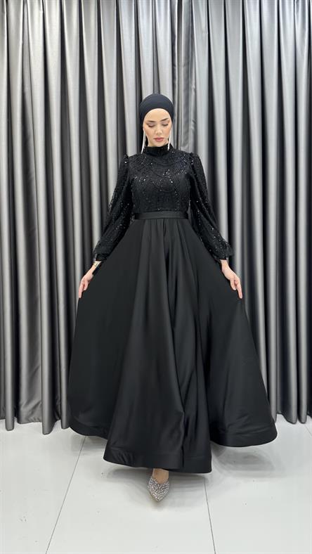 4667 T Jolie Abiye-Siyah