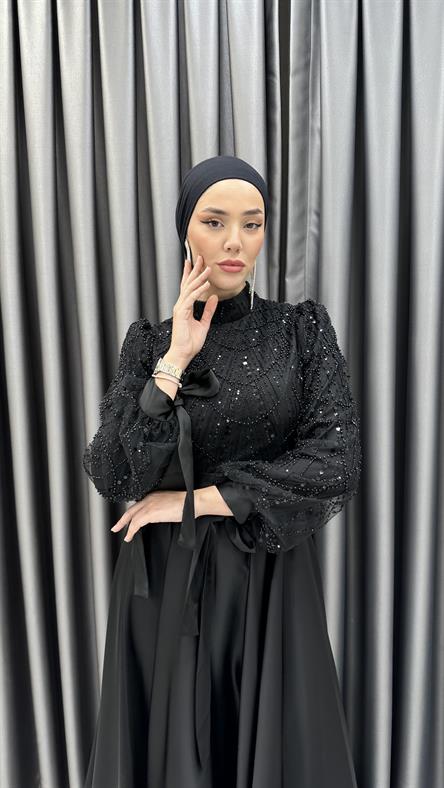 4667 T Jolie Abiye-Siyah