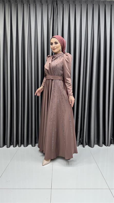 4669 H Abiye Elbise-Marsala