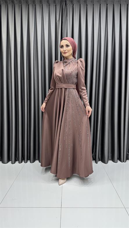 4669 H Abiye Elbise-Marsala