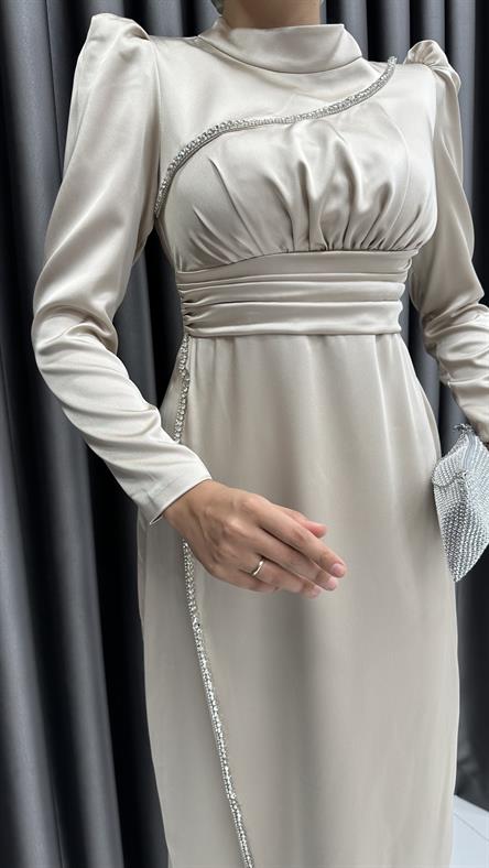 4685 H Abiye Elbise-Taş