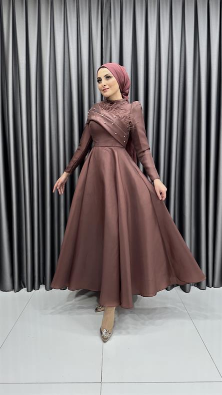 4715 H Abiye Elbise-Gül Rengi
